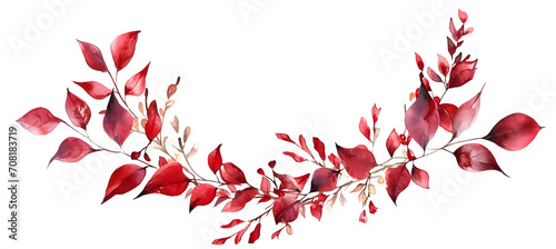 Wallpaper Mural a watercolor wreath decorated with red leaves	
 Torontodigital.ca