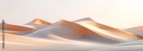 landscape of orange sand dunes in the desert  