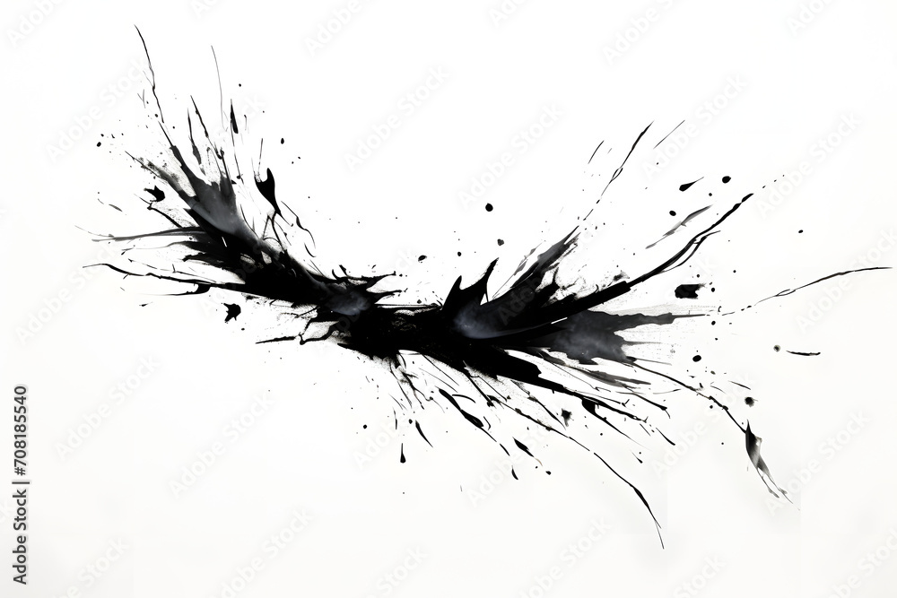 a stroke of ink splash like an arrow a stroke of ink splash like an arrow