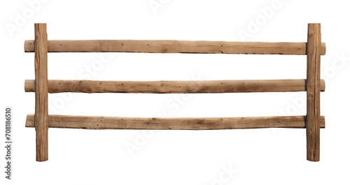Ranch Wood Fence Isolated on Transparent Background
 photo