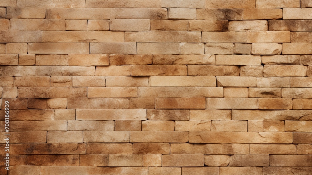 Obraz premium A complete beige bricks background only - Generative AI