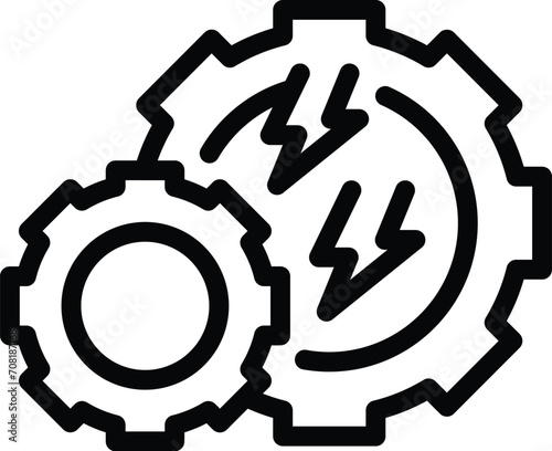 Social governance icon outline vector. Economy data smart. Corporate smart energy