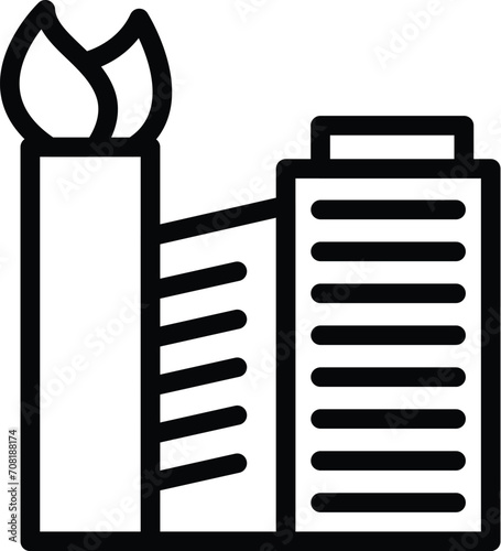 Eco building city icon outline vector. Money finance. Ecosystem energy