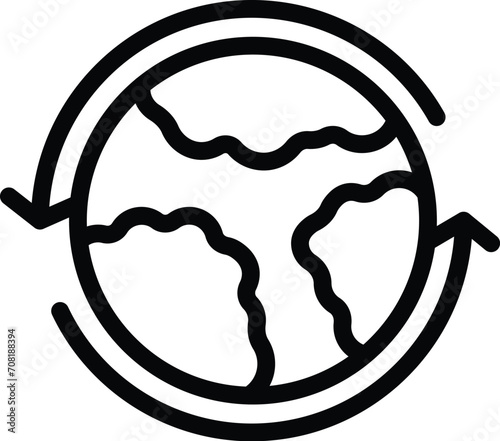 Global ecology icon outline vector. Esg society responsible. Data economy