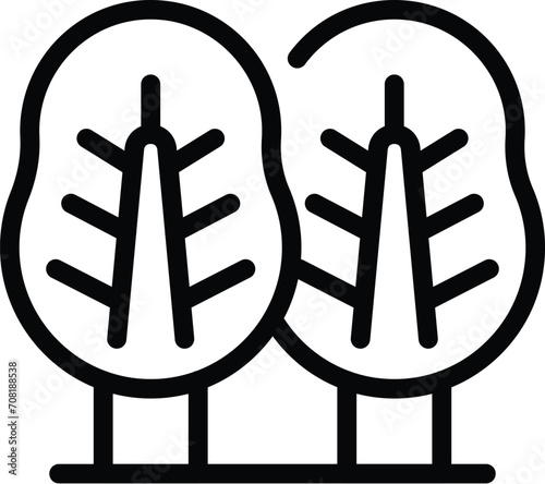 Ecology city tree park icon outline vector. Smart future. Societal criteria