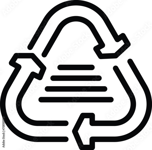 Recycle program icon outline vector. Ecology business online. Data smart