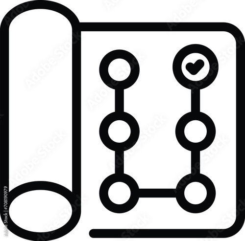 Data smart paper icon outline vector. Business ecology future. Information economic