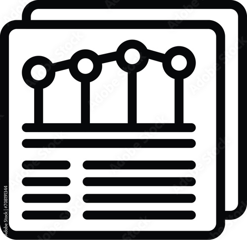 Data smart finance icon outline vector. Chart city future. Economy society