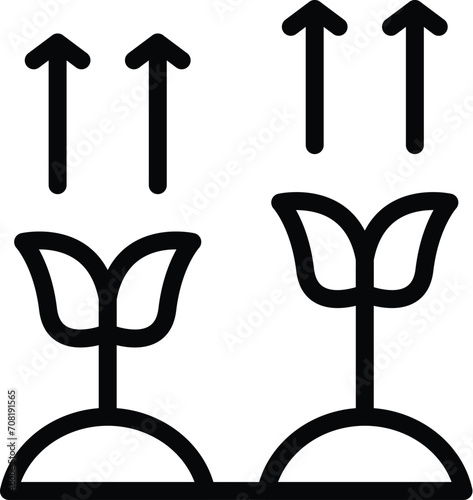 Plant grow ecology icon outline vector. Business economy. Societal energy