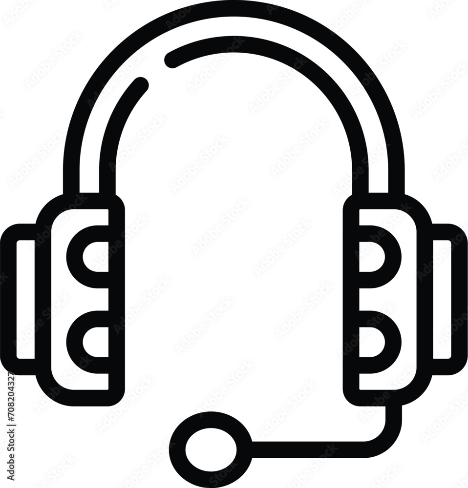 Shop call center headset icon outline vector. Urban outlet. Street fashion Shop call center headset icon outline vector. Urban outlet. Street fashion