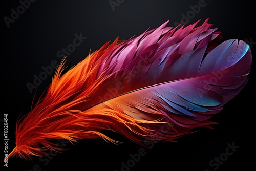 Ember Feather on black background