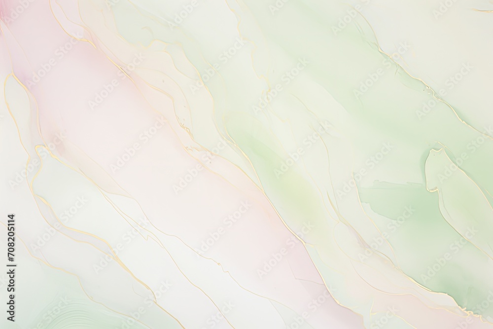 diagonal abstract  marble waves green blue pink gold colors painting wallpaper 