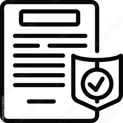 Paper protection customer icon outline vector. Mall fashion. Consumer shop