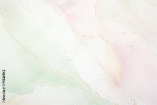 abstract floral waves green blue pink gold colors painting wallpaper 