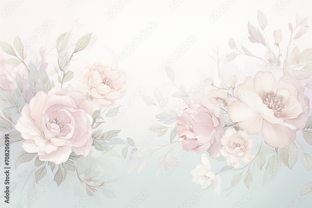 abstract flowers in alcohol ink sage green and blush pink gold colors wallpaper background 