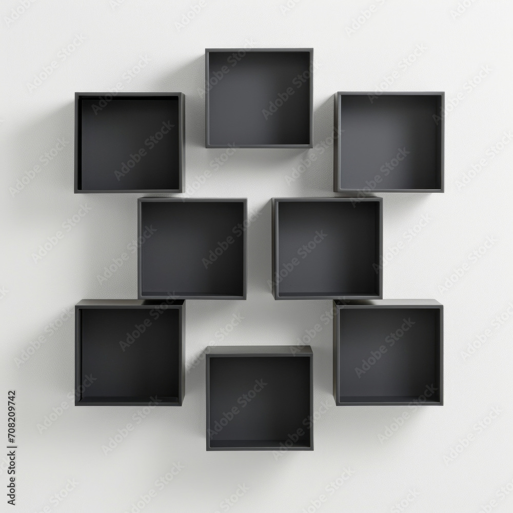 Geometric Boxes on Wall Geometric Boxes on Wall