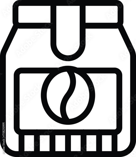 Coffee beans frosty icon outline vector. Dark dairy. Bar beverage