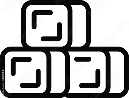 Drink ice cube icon outline vector. Drink latte. Coffee beverage cream