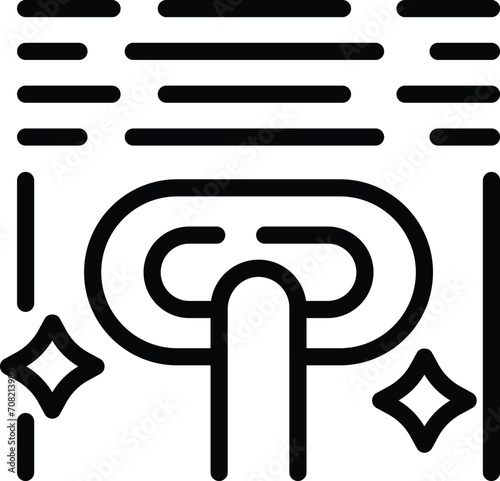 Clean window icon outline vector. House furniture. Dorm dirty floor