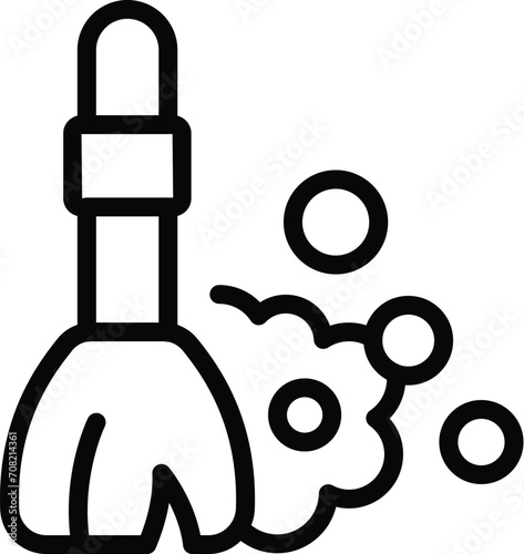 Broom cleaning icon outline vector. Home floor. Clean space mop