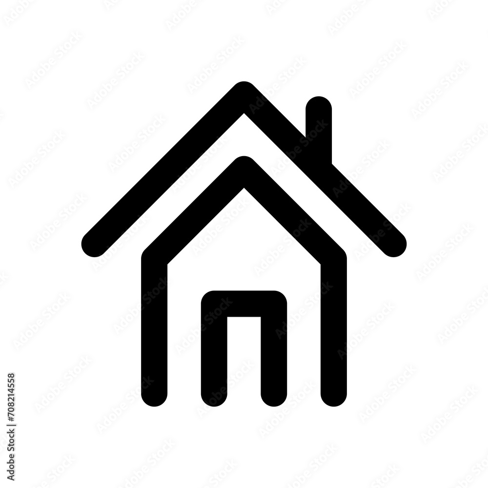 Home icon line vector. House logo illustration isolated on white background.