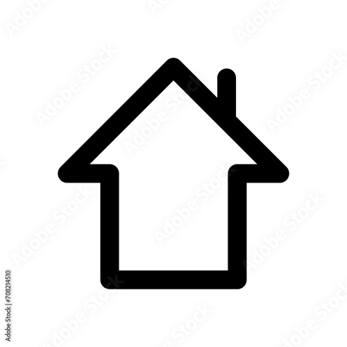 Home icon line vector. House logo illustration isolated on white background.