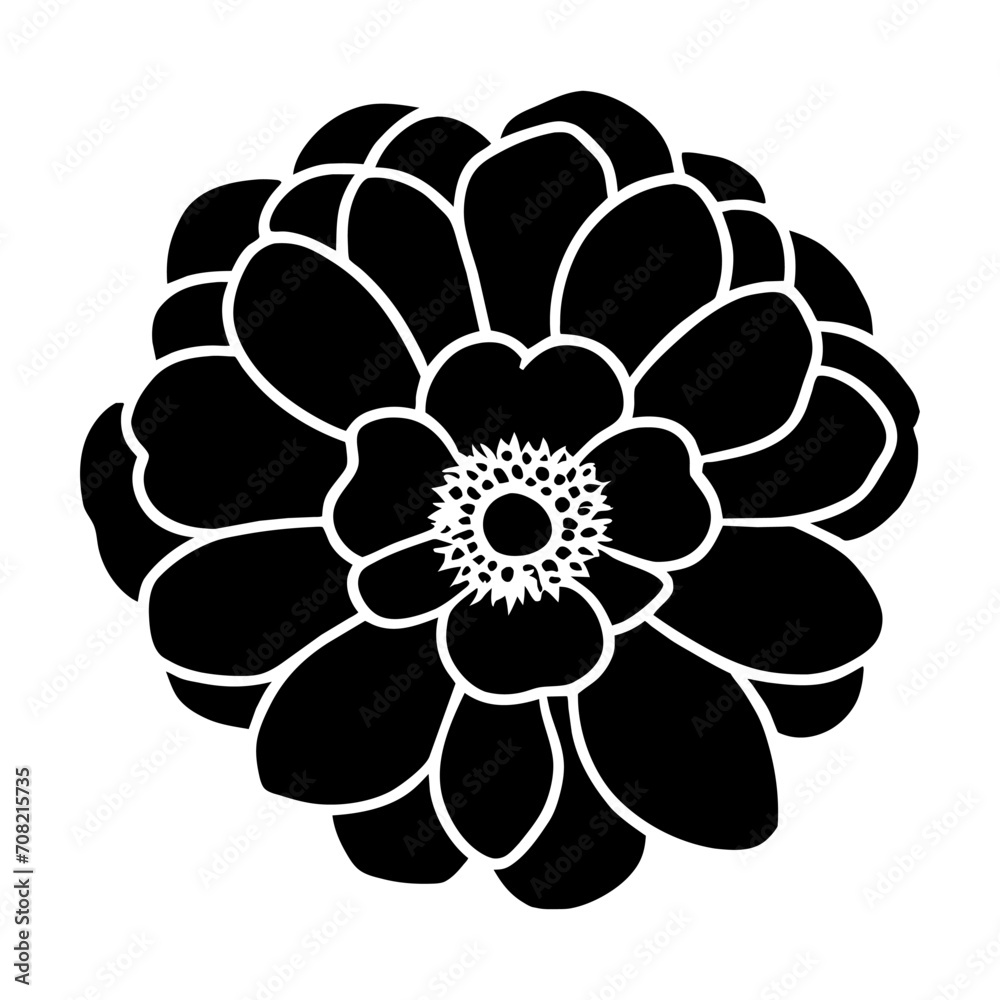 Hand drawn simple flower illustration Hand drawn simple flower illustration