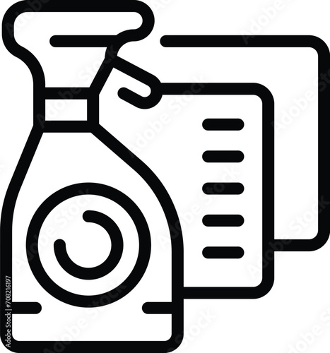 Clean spray dorm icon outline vector. Dark bath. Furniture room