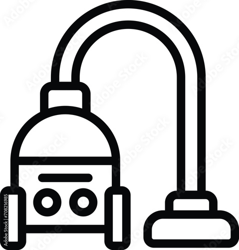 Vacuum cleaner icon outline vector. Broom home floor. Dirty ironing