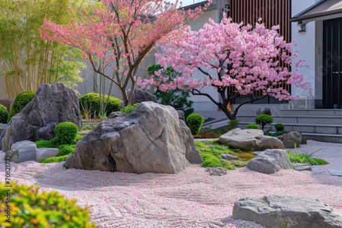 Tranquil Japanese Holographic Rock Garden