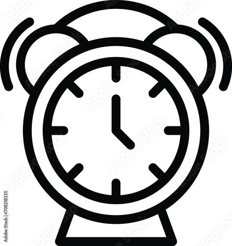 Good health alarm clock icon outline vector. Water balance. Healthy human