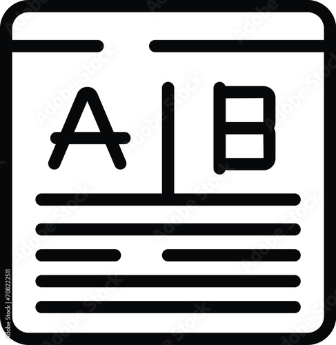 Site interpreter icon outline vector. Articulate dialect. App speak