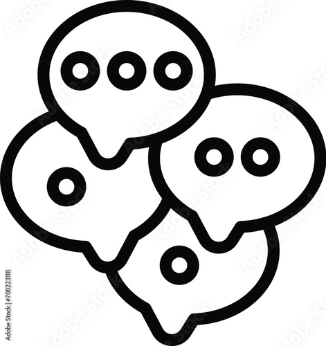 Chat online grammar icon outline vector. Translator student. App speak