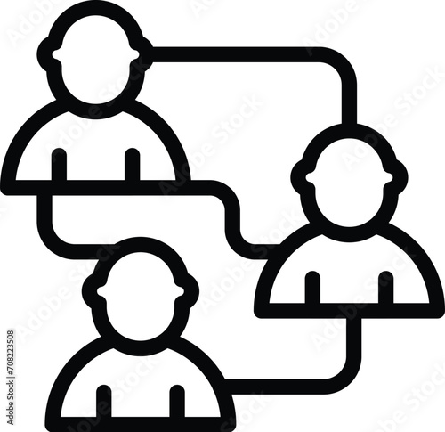 Team group interpreter icon outline vector. Person case. Conference app