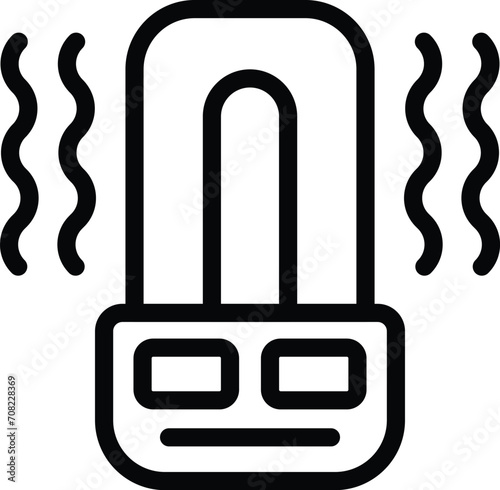 Lamp protection icon outline vector. Ultraviolet portable. Uvc virus