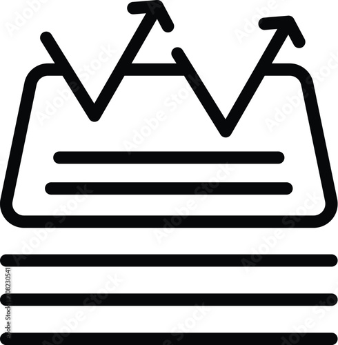 Sanitary diaper pad icon outline vector. Fabric soft. Pad nappy senior