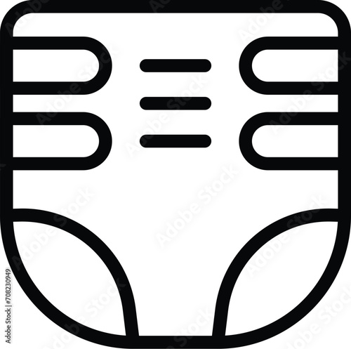 Old senior diaper icon outline vector. Slender elastic. Senior pad