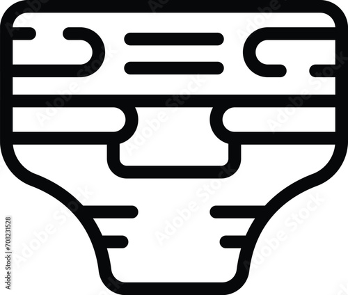 Adult diaper mattress icon outline vector. Aged female. Senior pad