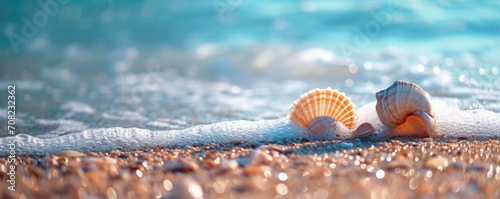 Shells and seashells on the...
