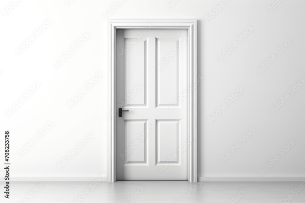 Front view of modern entrance door,empty room Front view of modern entrance door,empty room