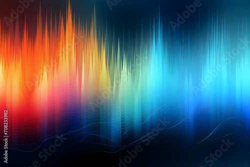 abstract music waves background with glowing lines