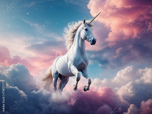A Unicorn in the sky, AI Generative © Bimit