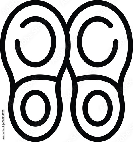 Bone feet pain icon outline vector. Orthopedic support. Surgery shoes