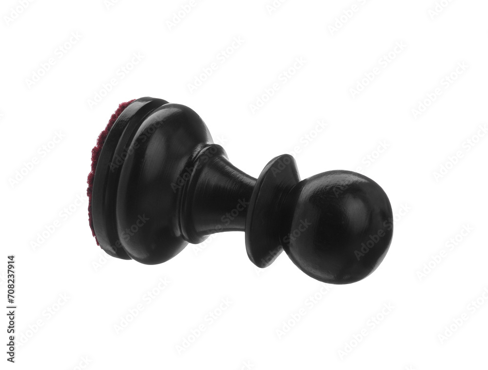 Black wooden chess pawn isolated on white Black wooden chess pawn isolated on white