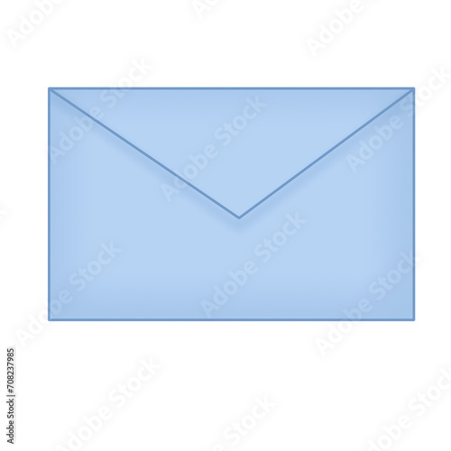 Letter simple doodle illustration envelop with blue color that can be use for social media, sticker, wallpaper, e.t.c 