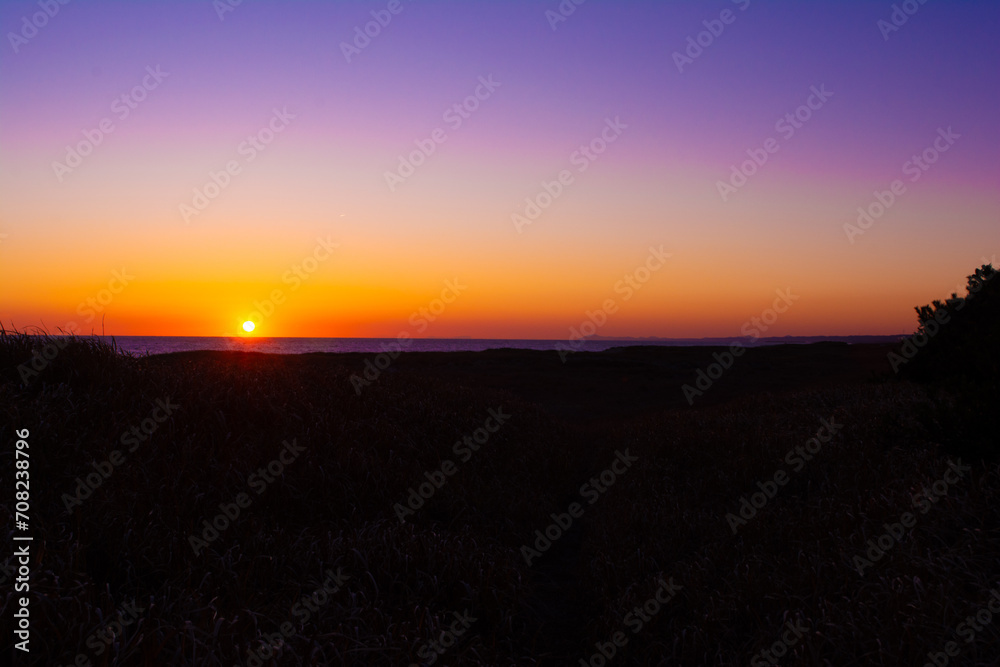 中田島砂丘の夕陽 中田島砂丘の夕陽