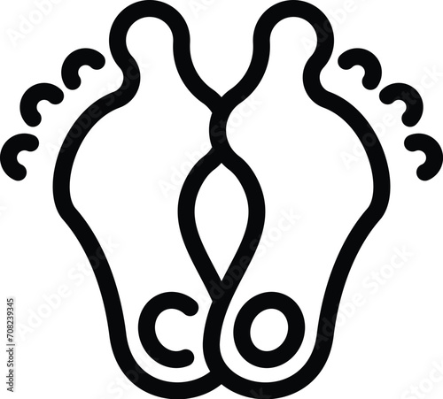 Bottom insoles icon outline vector. Feet pain. Wear valgus anatomy