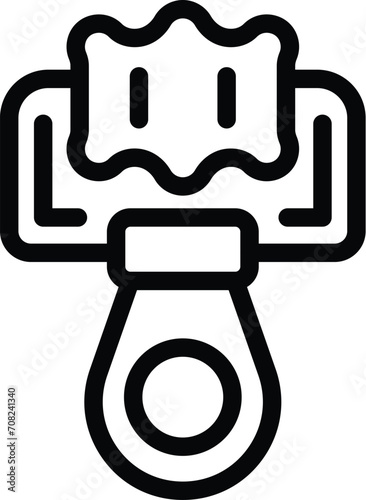 Face massage roller icon outline vector. Care jade tool. Skin scraper