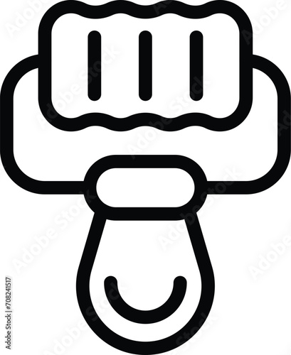 Modern face roller icon outline vector. Massage care. Cosmetic self stone