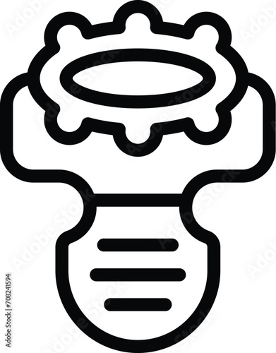 Scraper skin roller icon outline vector. Device beauty. Skincare dark